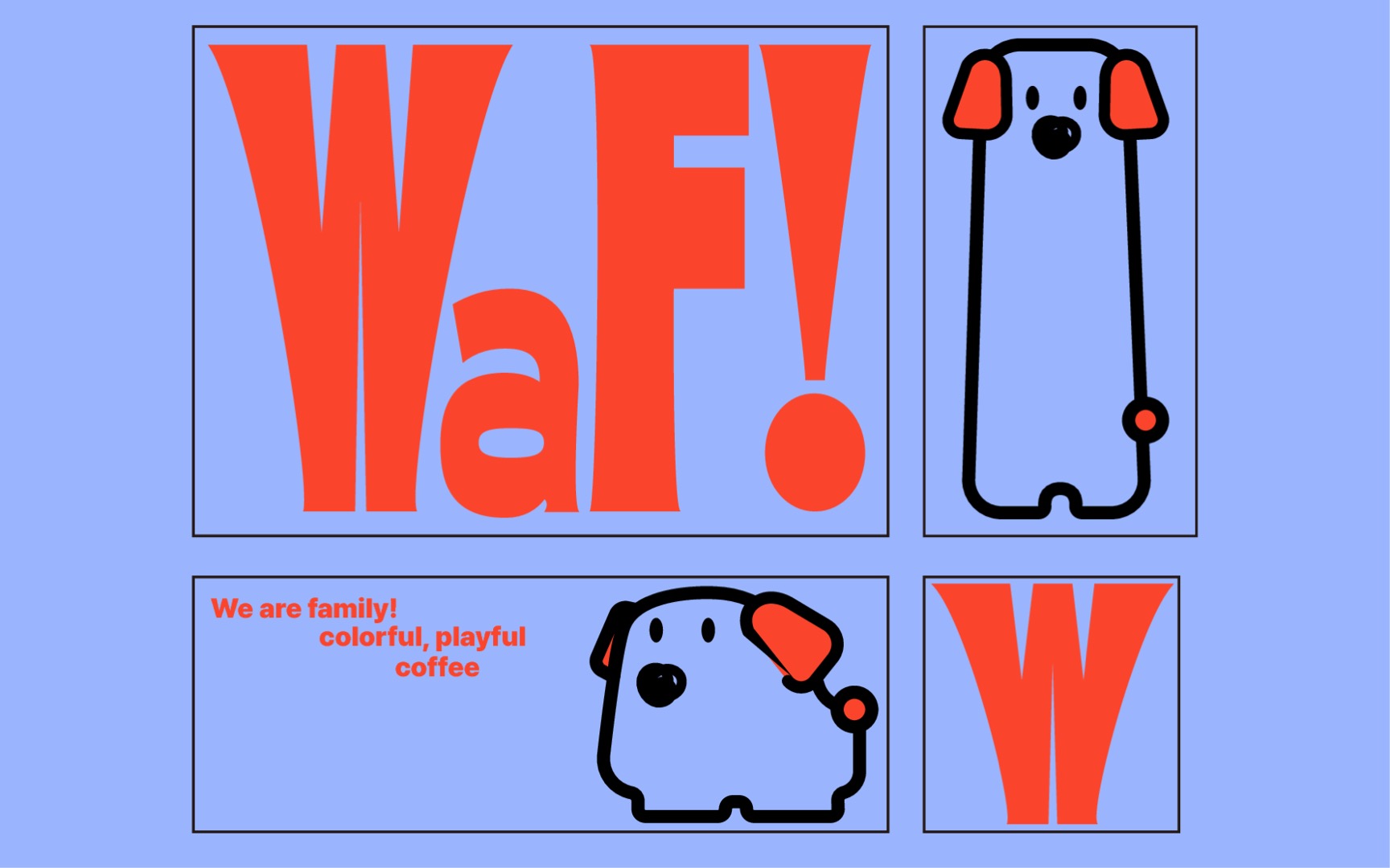 WAF 브랜드 포스터와 캐릭터 구성